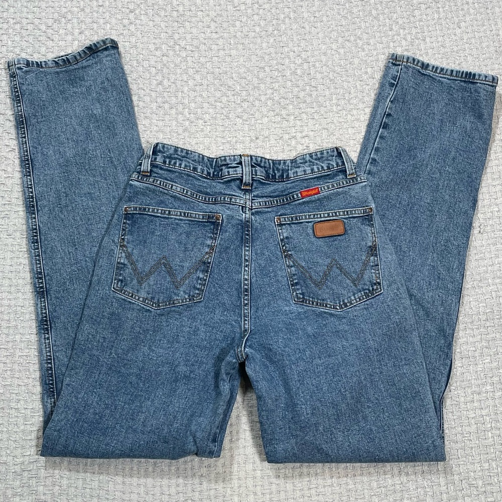 Wrangler 1018MWZSW Blue Stonewash Denim Western Cowgirl Cowboy Jeans Size 9x36